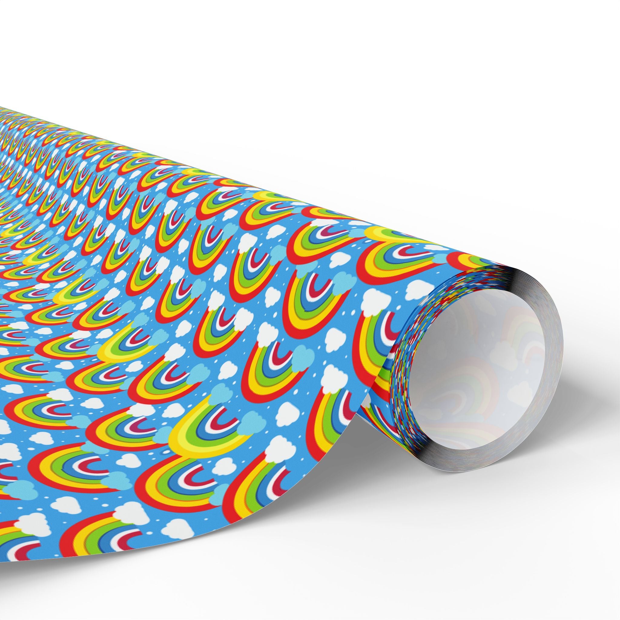 Pride Rainbow Sky Wrapping Paper Design | Holiday Gift Wrapping Paper Roll