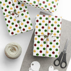 Christmas Satin Ornaments Wrapping Paper | Holiday Gift Wrapping Paper Roll