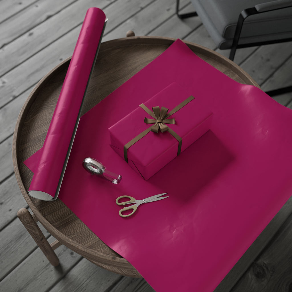 Solid Raspberry Wrapping Paper - Holiday Gift Wrapping Paper Roll