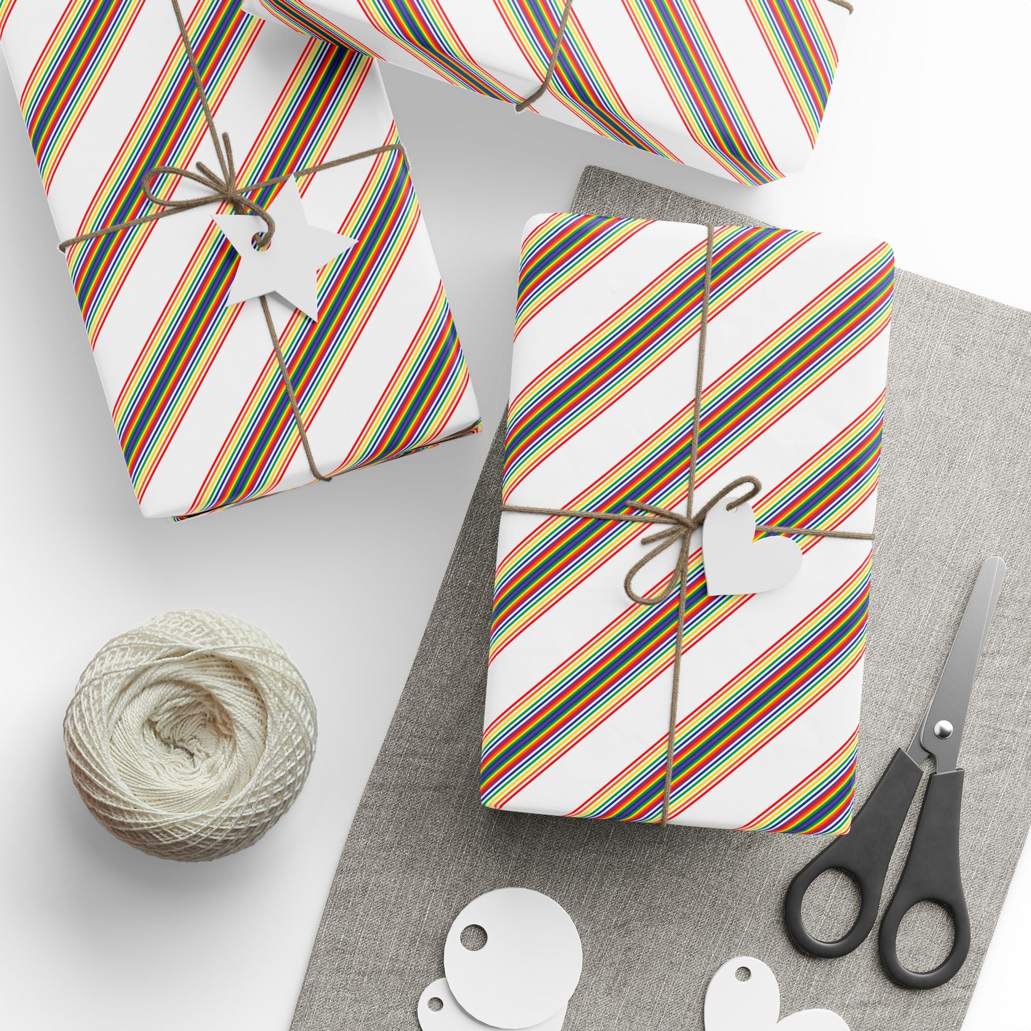 Stripe Design 012 Wrapping Paper - Holiday Gift Wrapping Paper Roll