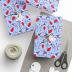 4th of July Rocket Pop on Blue Wrapping Paper | Holiday Gift Wrapping Paper Roll