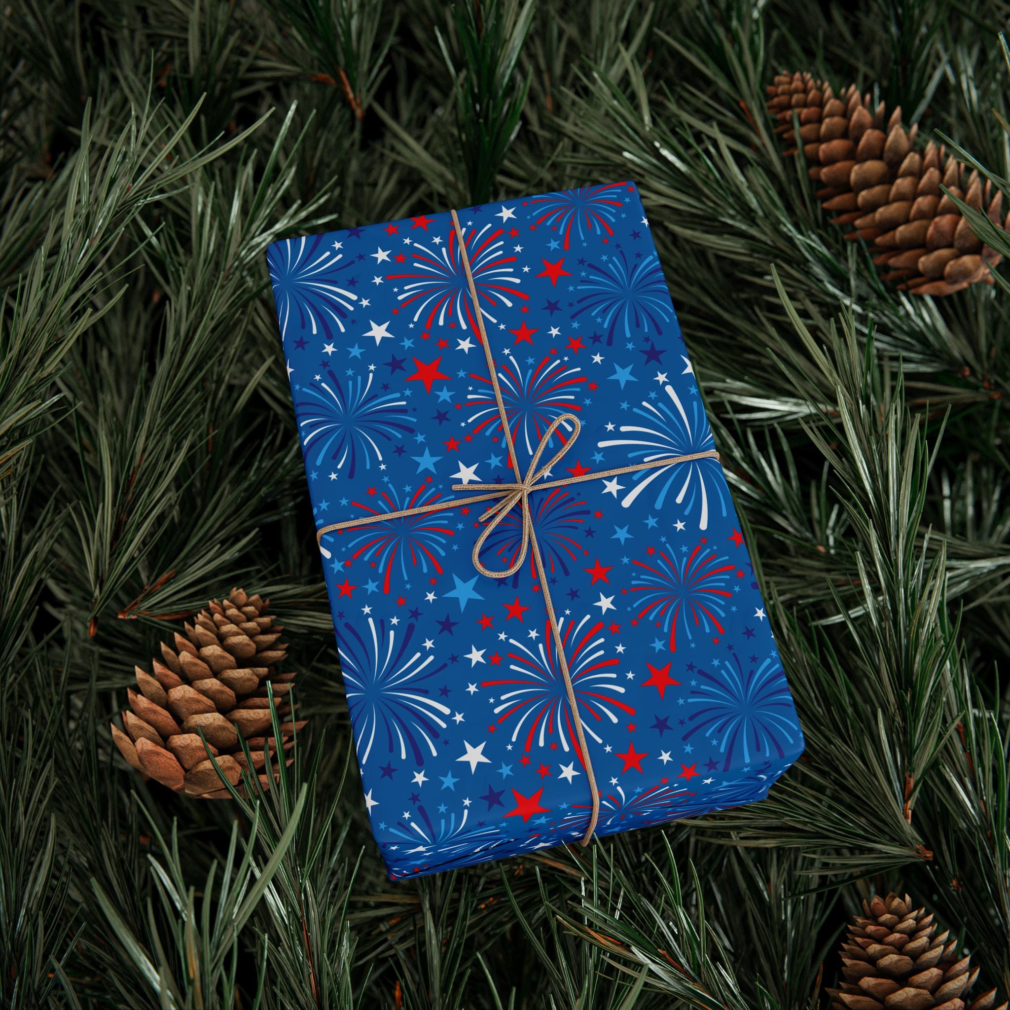 4th of July Sky of Fire Wrapping Paper | Holiday Gift Wrapping Paper Roll