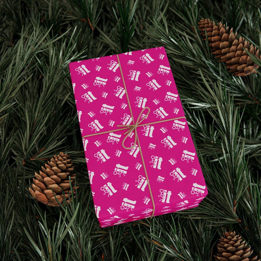 NSFW "F#ck It" Meme on Hot Pink Wrapping Paper - Holiday Gift Wrapping Paper Roll