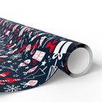 Christmas Bells & Bows Wrapping Paper | Holiday Gift Wrapping Paper Roll