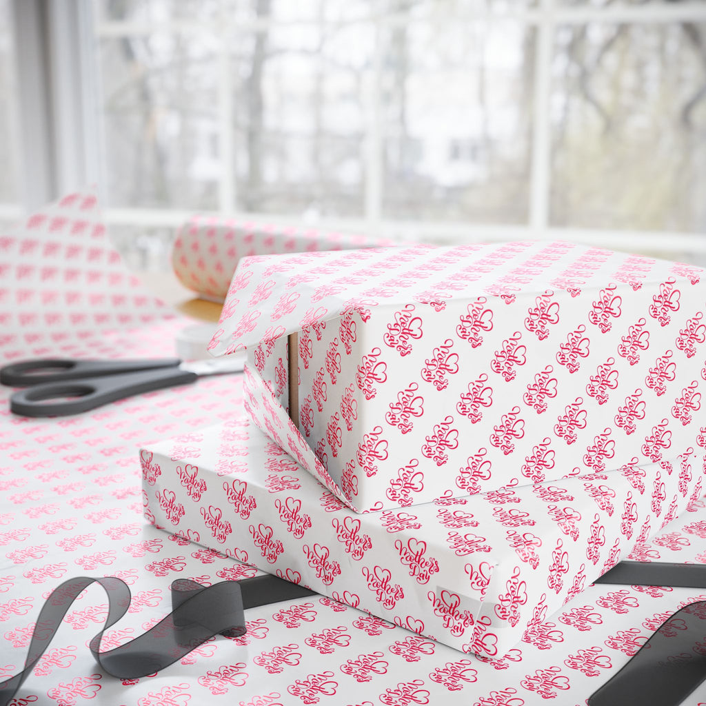 Mother's Day Cursive Script Wrapping Paper - Holiday Gift Wrapping Paper Roll
