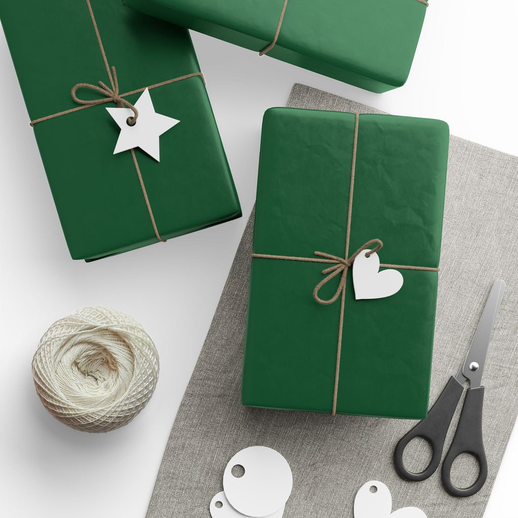 Solid Forest Green Wrapping Paper - Holiday Gift Wrapping Paper Roll