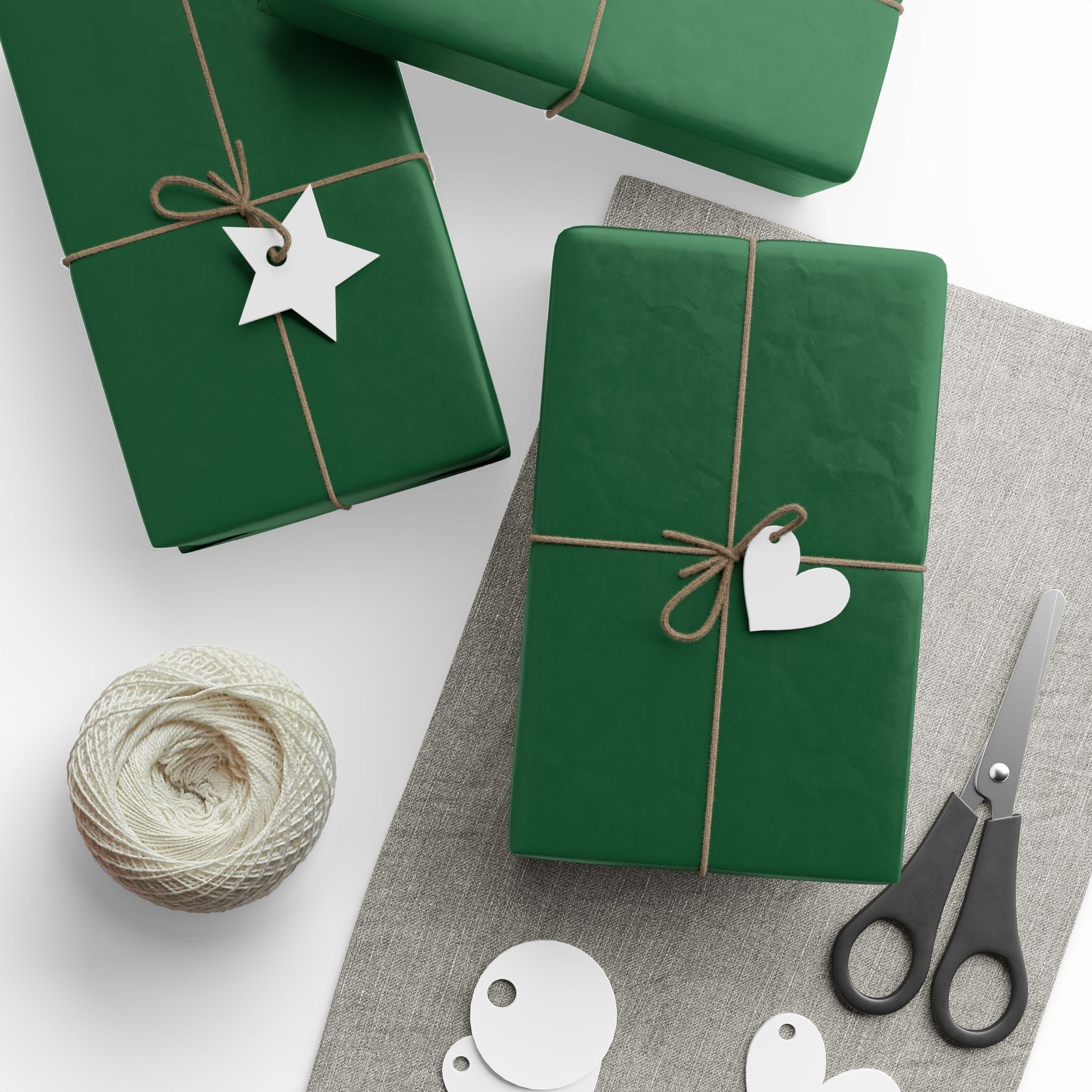 Solid Forest Green Wrapping Paper - Holiday Gift Wrapping Paper Roll