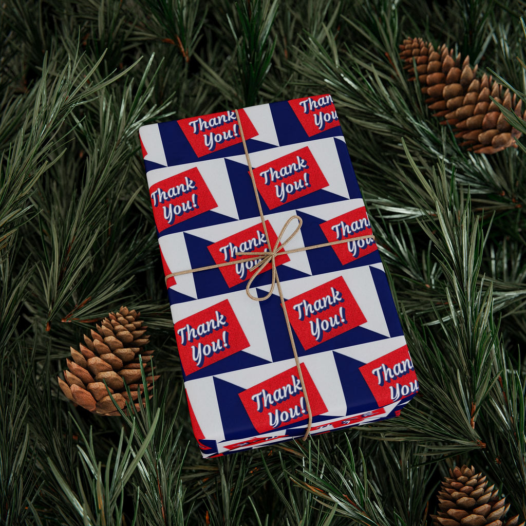 Thank You Envelope Wrapping Paper Design | Holiday Gift Wrapping Paper Roll