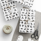 NSFW Stick Figure X Rated Fun on White Wrapping Paper - Holiday Gift Wrapping Paper Roll