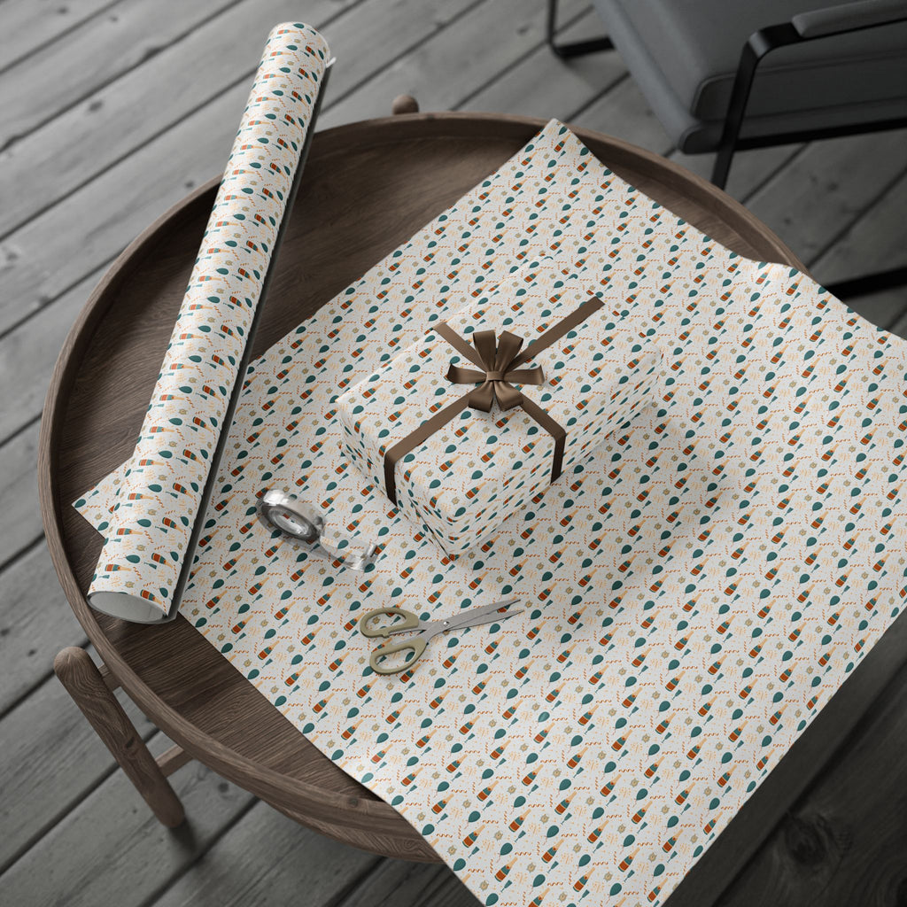 New Year's Traditions Wrapping Paper - Holiday Gift Wrapping Paper Roll