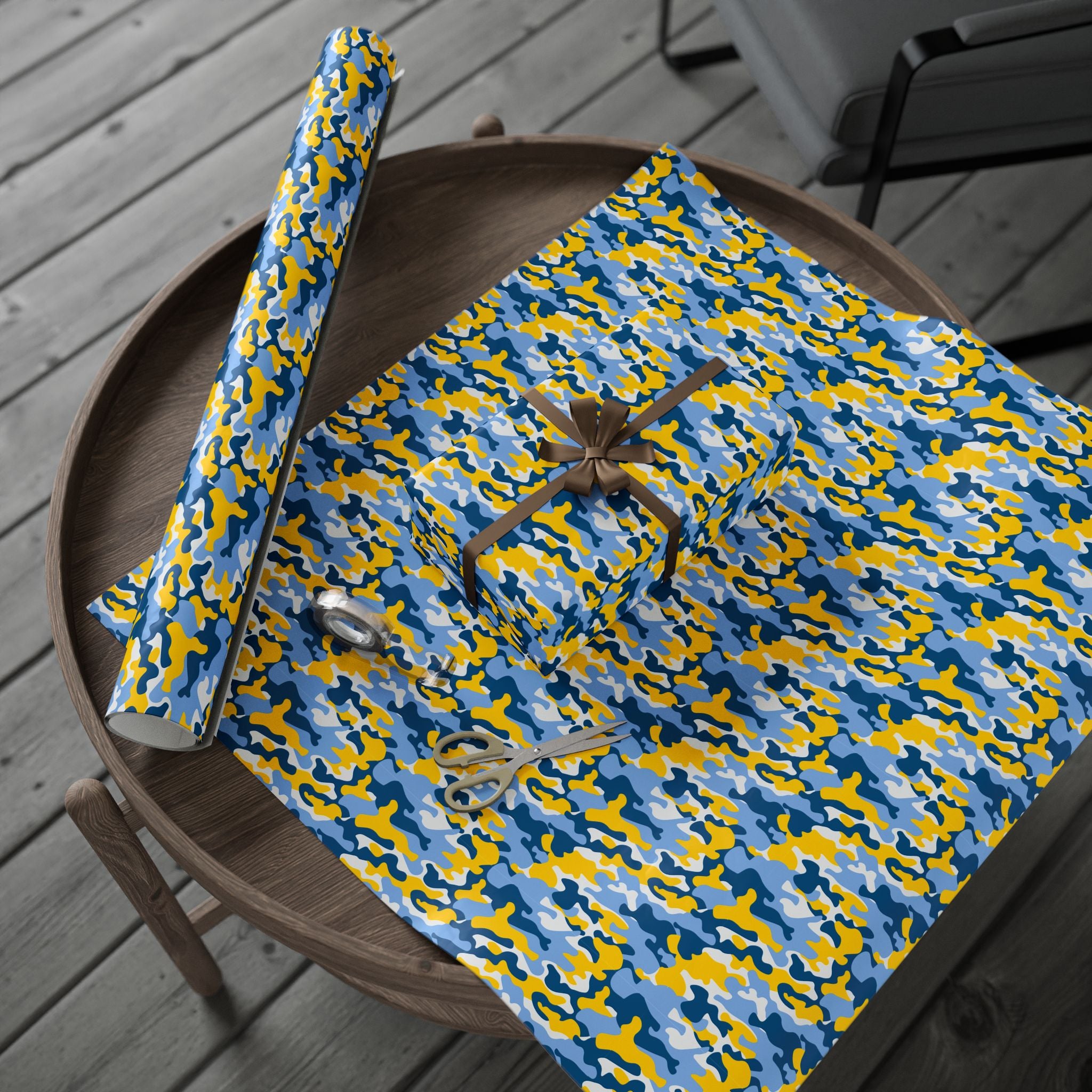 UCLA Bruins Inspired Camoflauge Wrapping Paper - Holiday Gift Wrapping Paper Roll