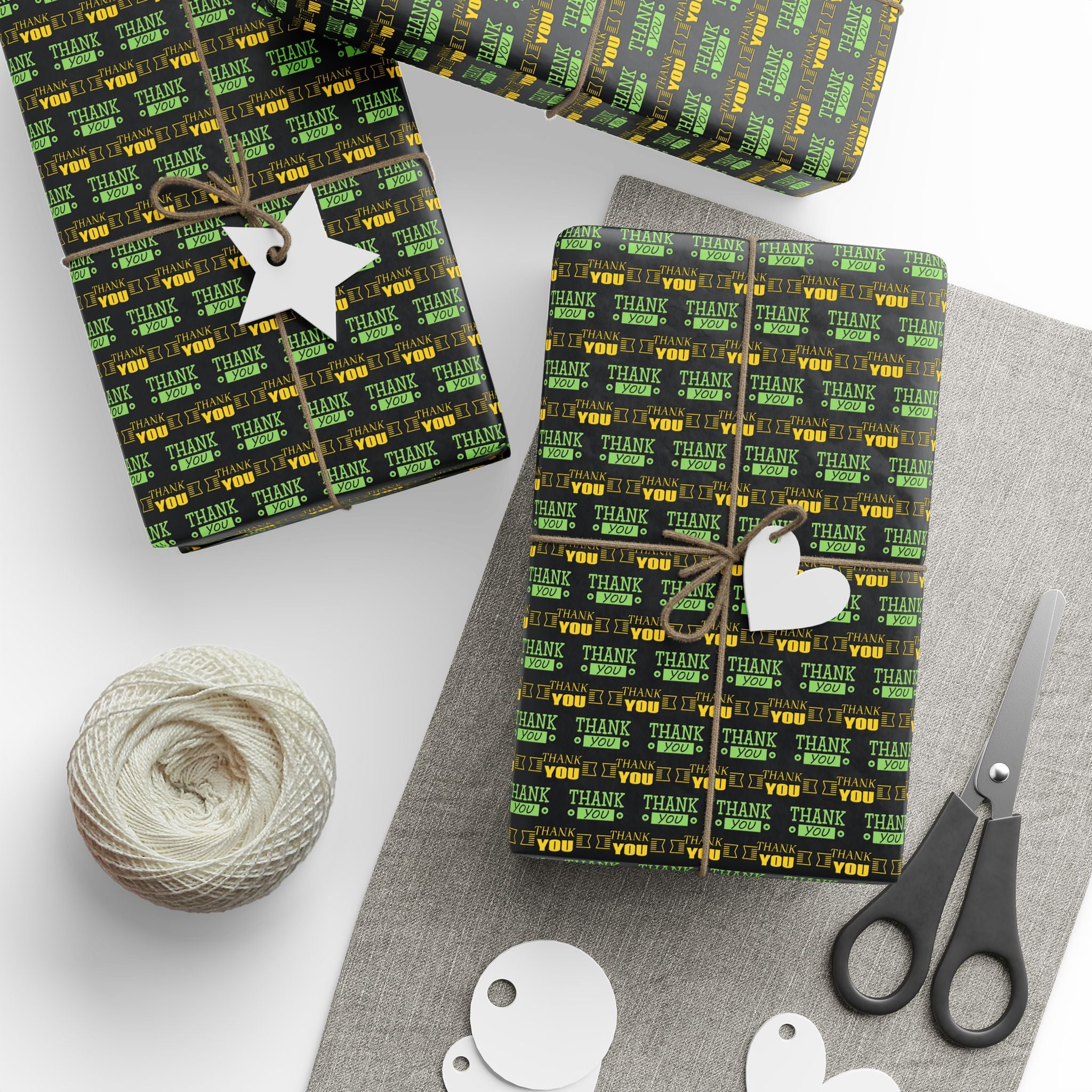 Thank You Ribbons Wrapping Paper Design | Holiday Gift Wrapping Paper Roll