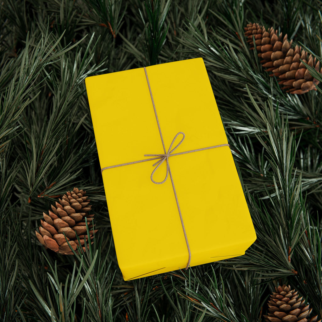 Solid Yellow Wrapping Paper - Holiday Gift Wrapping Paper Roll