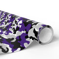 Northwestern Wildcats Inspired Camoflauge Wrapping Paper - Holiday Gift Wrapping Paper Roll