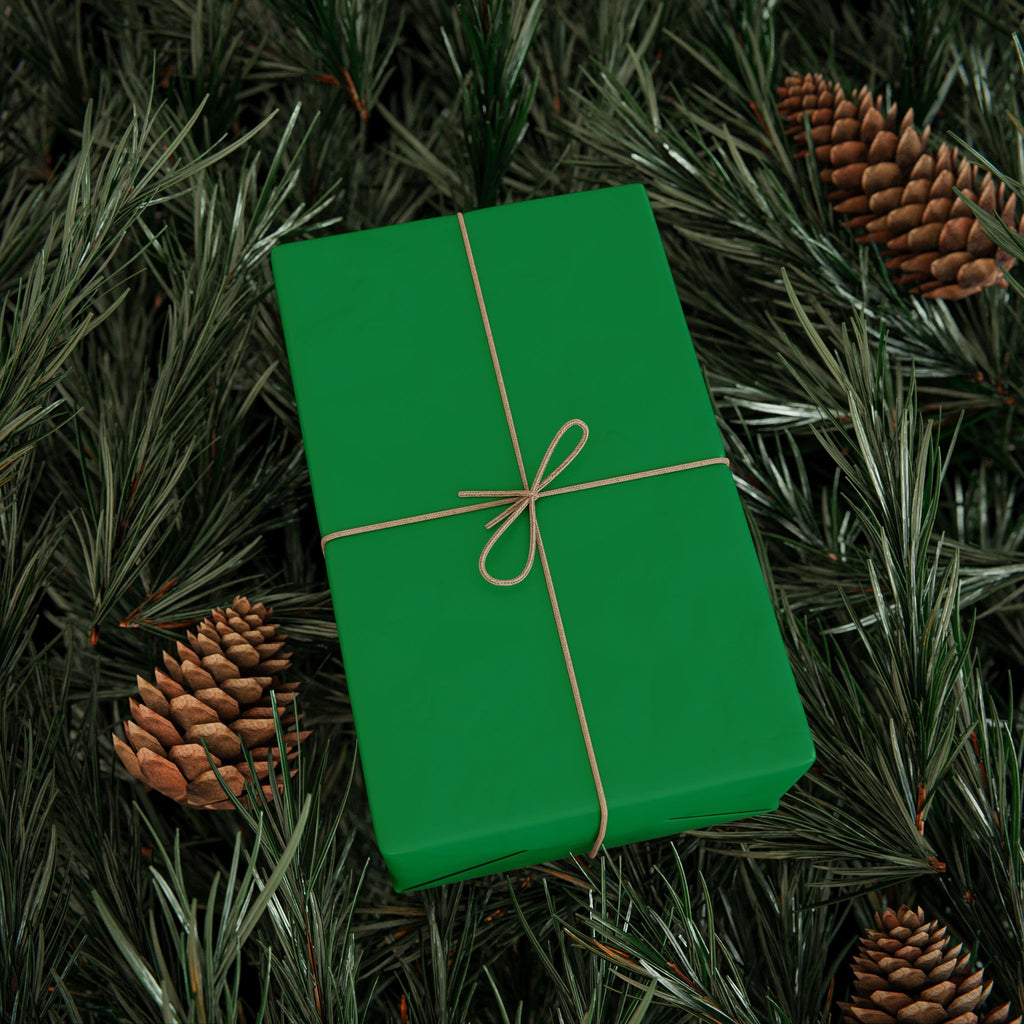 Solid Kelly Green Wrapping Paper - Holiday Gift Wrapping Paper Roll