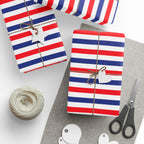 4th of July Glory Stripes Wrapping Paper | Holiday Gift Wrapping Paper Roll