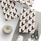 Halloween Boo Hats Wrapping Paper | Holiday Gift Wrapping Paper Roll