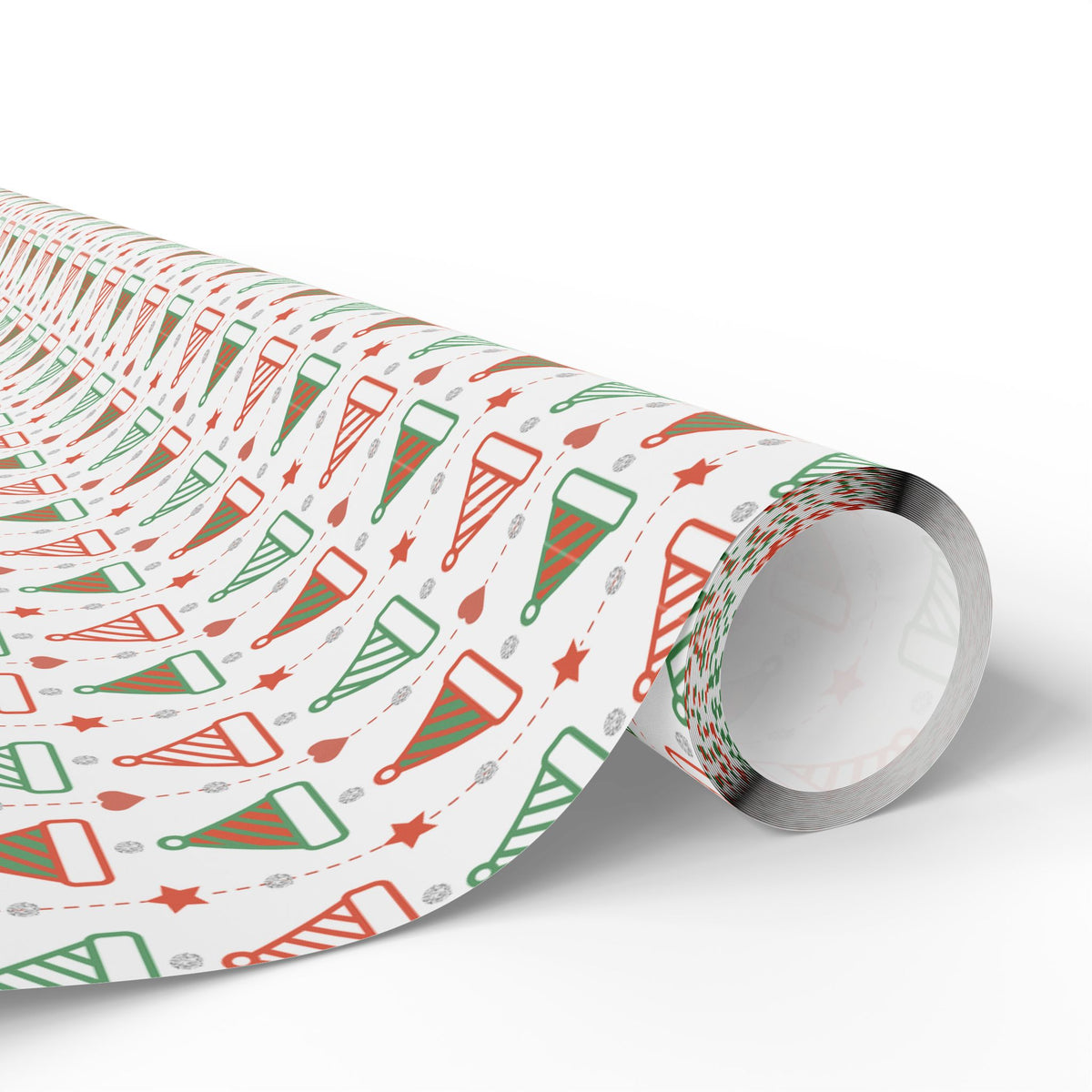 Christmas Marker Hats Wrapping Paper | Holiday Gift Wrapping Paper Roll