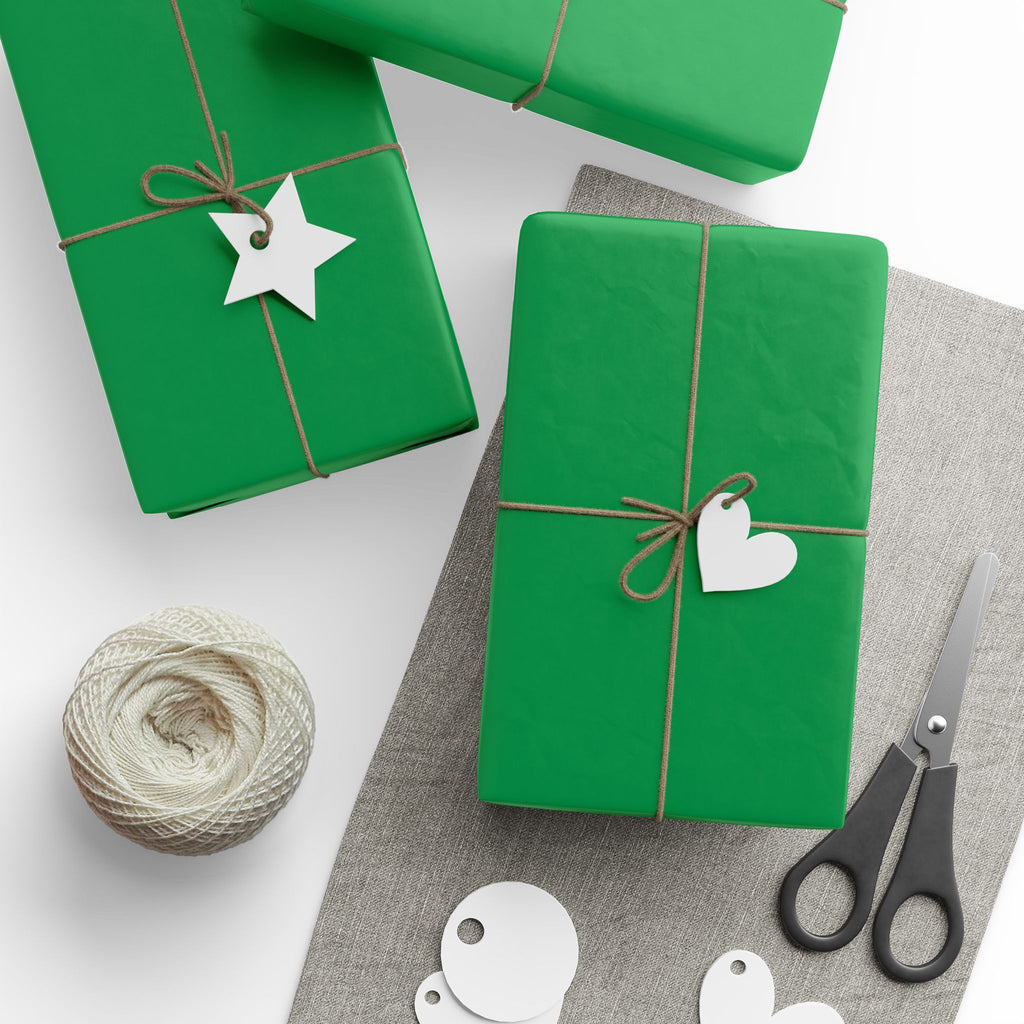 Solid Kelly Green Wrapping Paper - Holiday Gift Wrapping Paper Roll