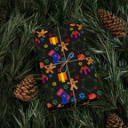 Christmas Blue Stockings Wrapping Paper | Holiday Gift Wrapping Paper