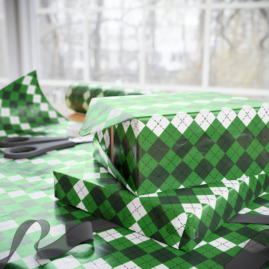 Argyle Design 027 Wrapping Paper - Holiday Gift Wrapping Paper Roll