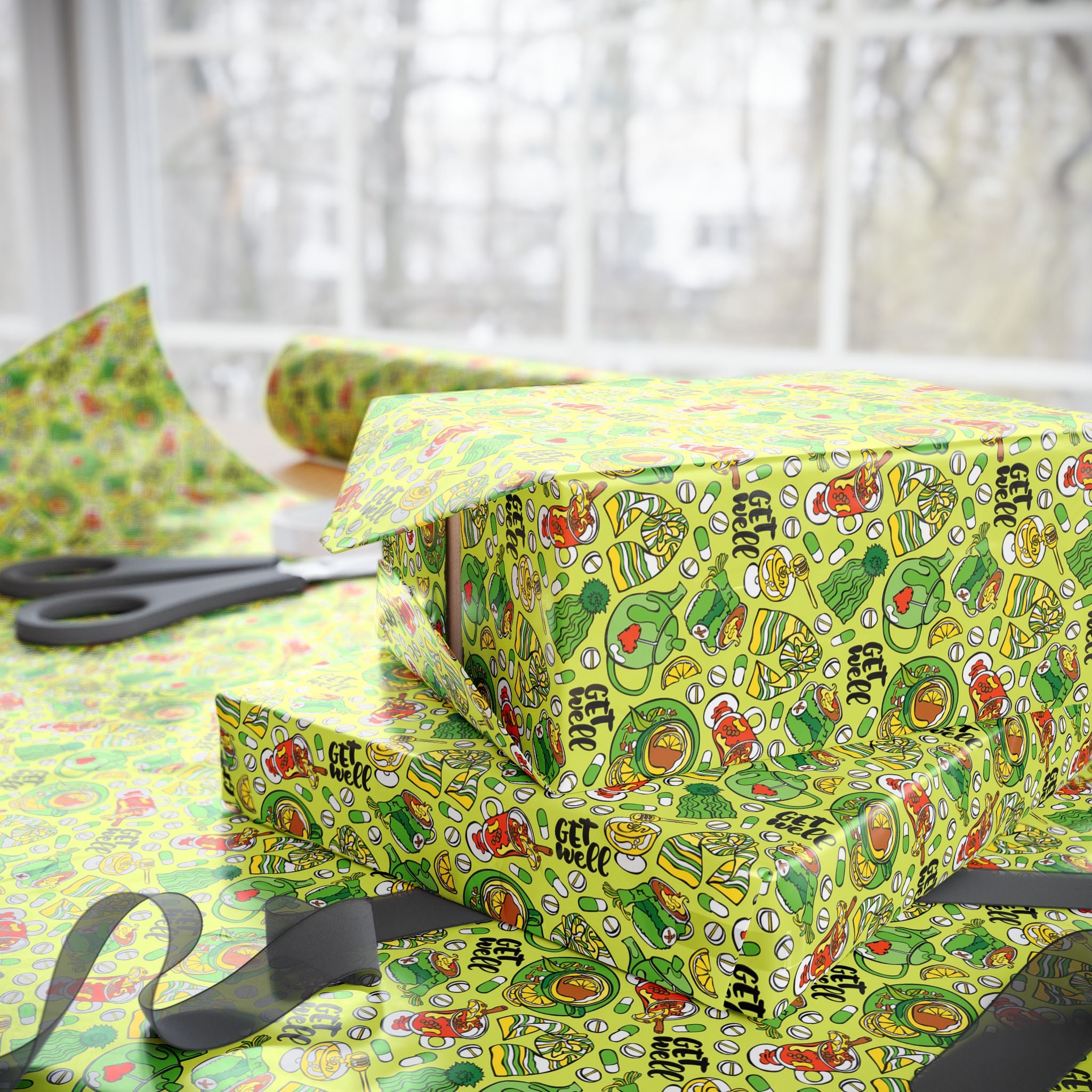 Get Well Soon Wrapping Paper Design 006 | Holiday Gift Wrapping Paper Roll