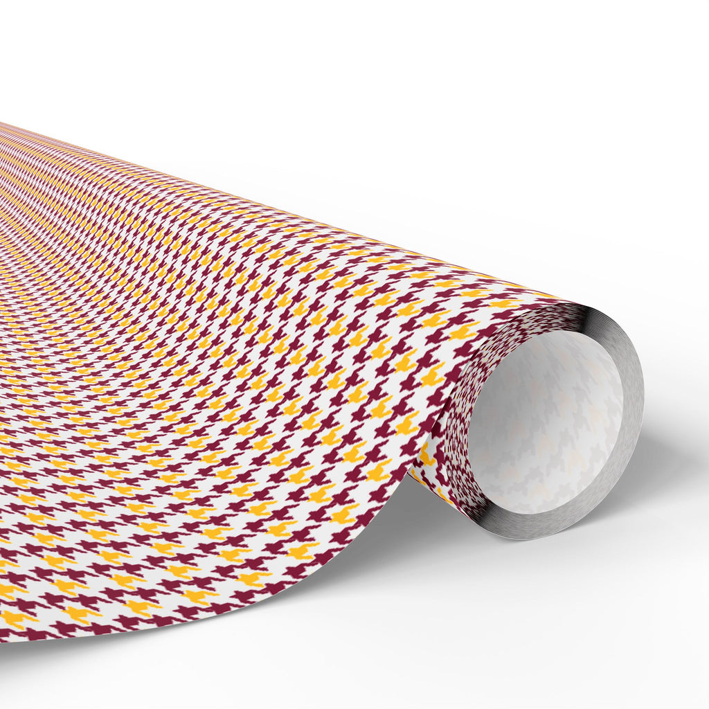 Arizona State Houndstooth Wrapping Paper Design - Holiday Gift Wrapping Paper Roll