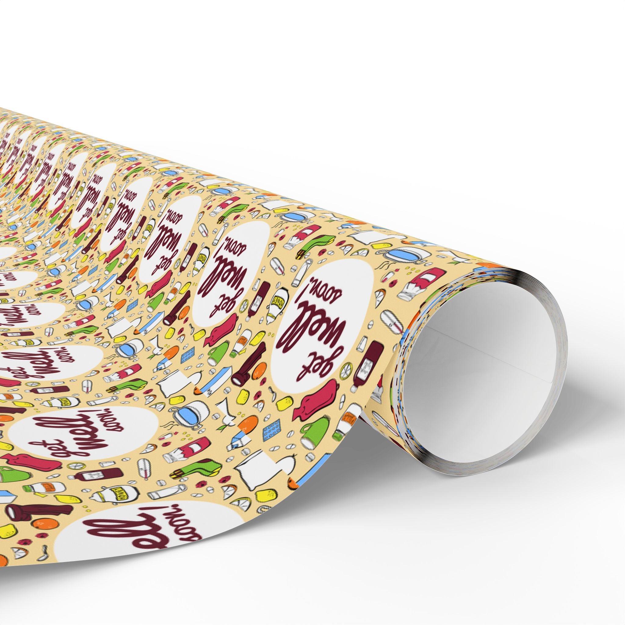Get Well Soon Wrapping Paper Design 004 | Holiday Gift Wrapping Paper Roll