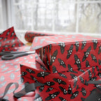 Halloween Smirking Vampire Bats Wrapping Paper | Holiday Gift Wrapping Paper Roll