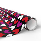 Valentine’s Day Black TriColor Crush Wrapping Paper | Holiday Gift Wrapping Paper Roll