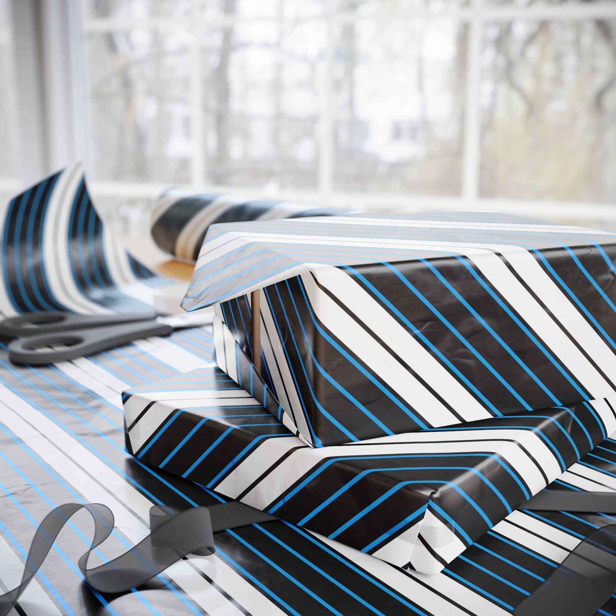 Stripe Design 004 Wrapping Paper - Holiday Gift Wrapping Paper Roll