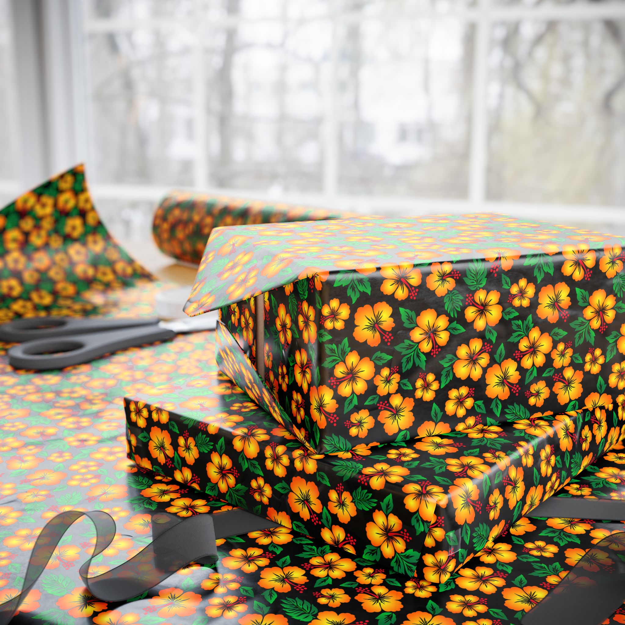 Floral Design 011 Wrapping Paper - Holiday Gift Wrapping Paper Roll