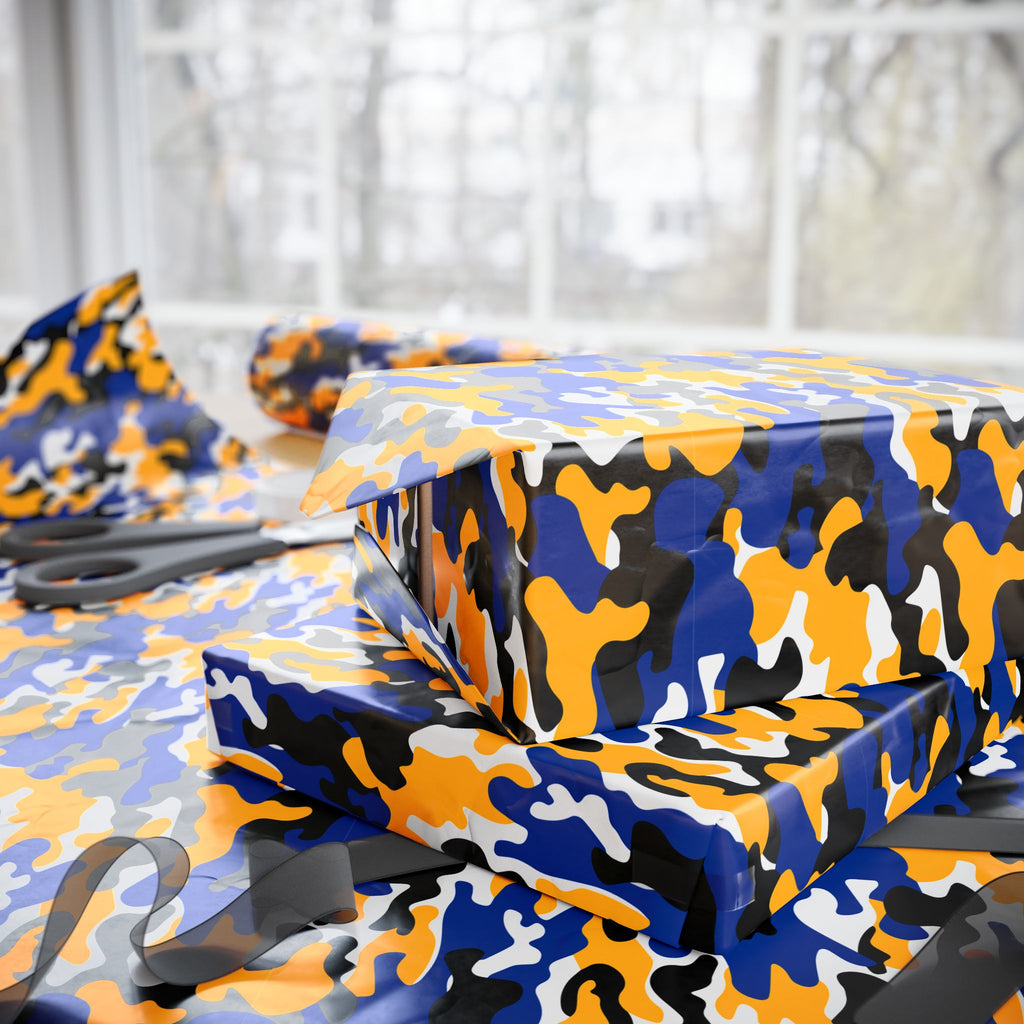 Pittsburgh Panthers Inspired Camoflauge Wrapping Paper - Holiday Gift Wrapping Paper Roll