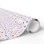 4th of July Patriotic Confetti Wrapping Paper | Holiday Gift Wrapping Paper Roll