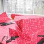 Mother's Day Pink Hearts Wrapping Paper - Holiday Gift Wrapping Paper Roll
