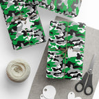 North Dakota Fighting Sioux Inspired Camoflauge Wrapping Paper - Holiday Gift Wrapping Paper Roll