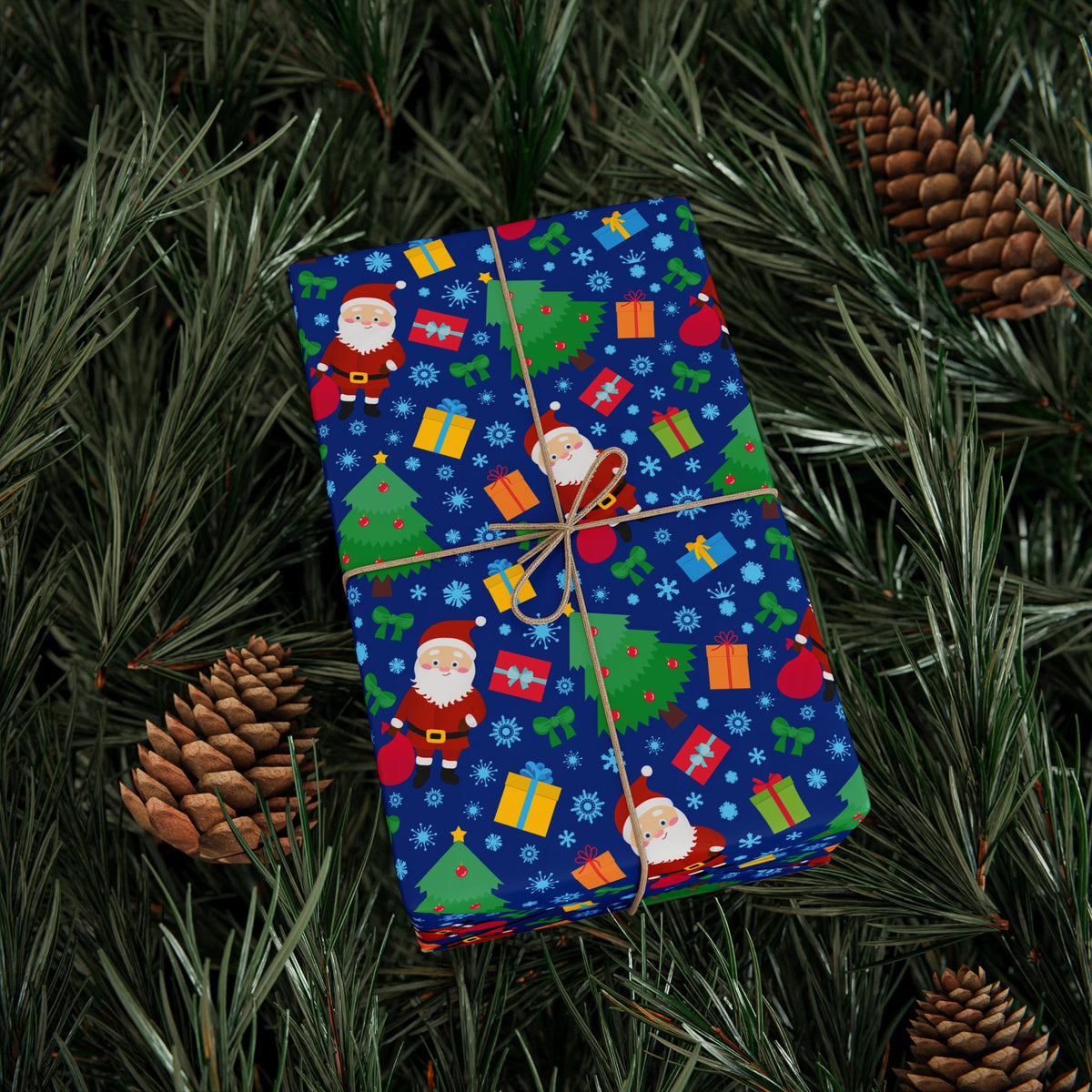 Christmas Blue Christmas Wrapping Paper | Holiday Gift Wrapping Paper