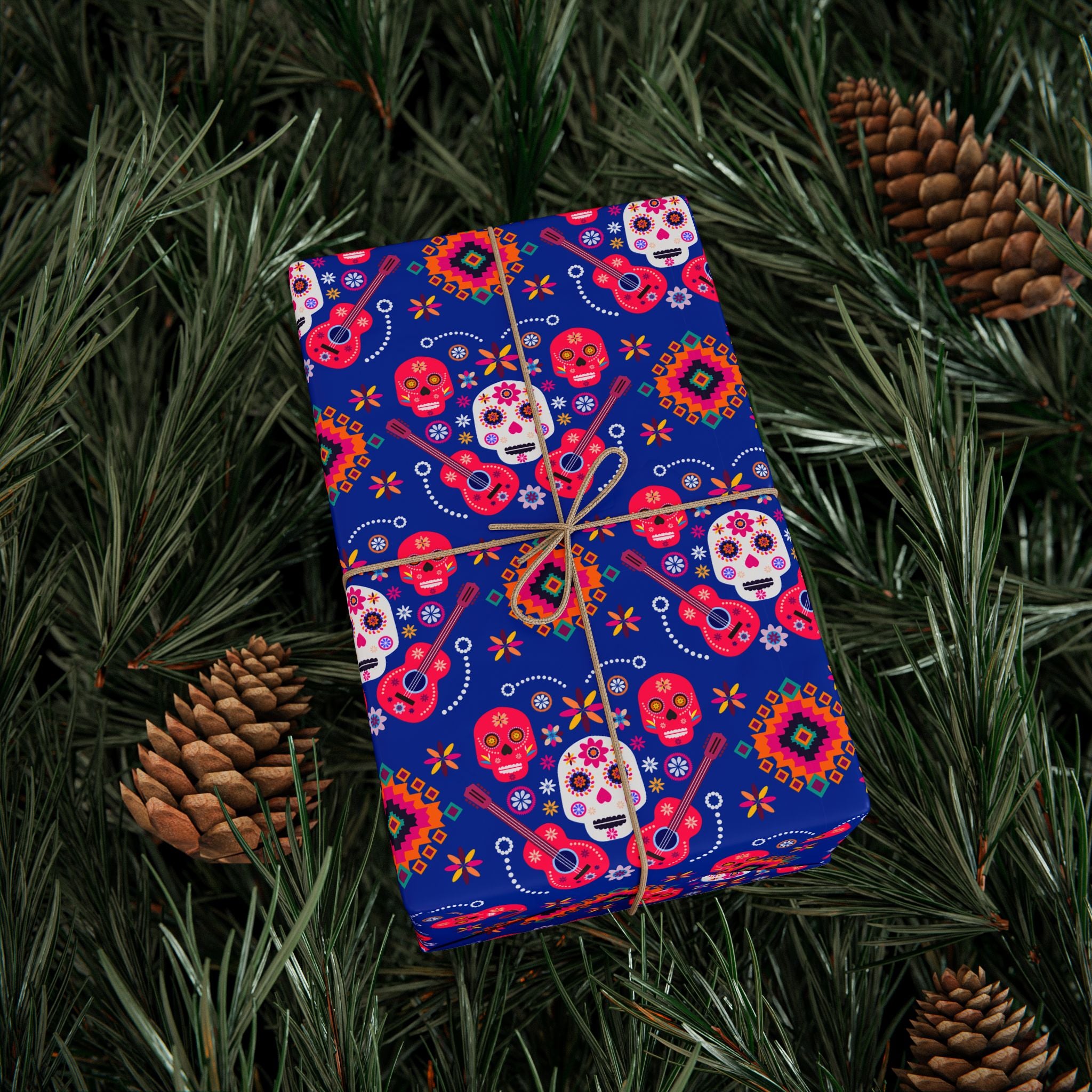 Day of the Dead Mariachi Skulls Wrapping Paper | Holiday Gift Wrapping Paper Roll