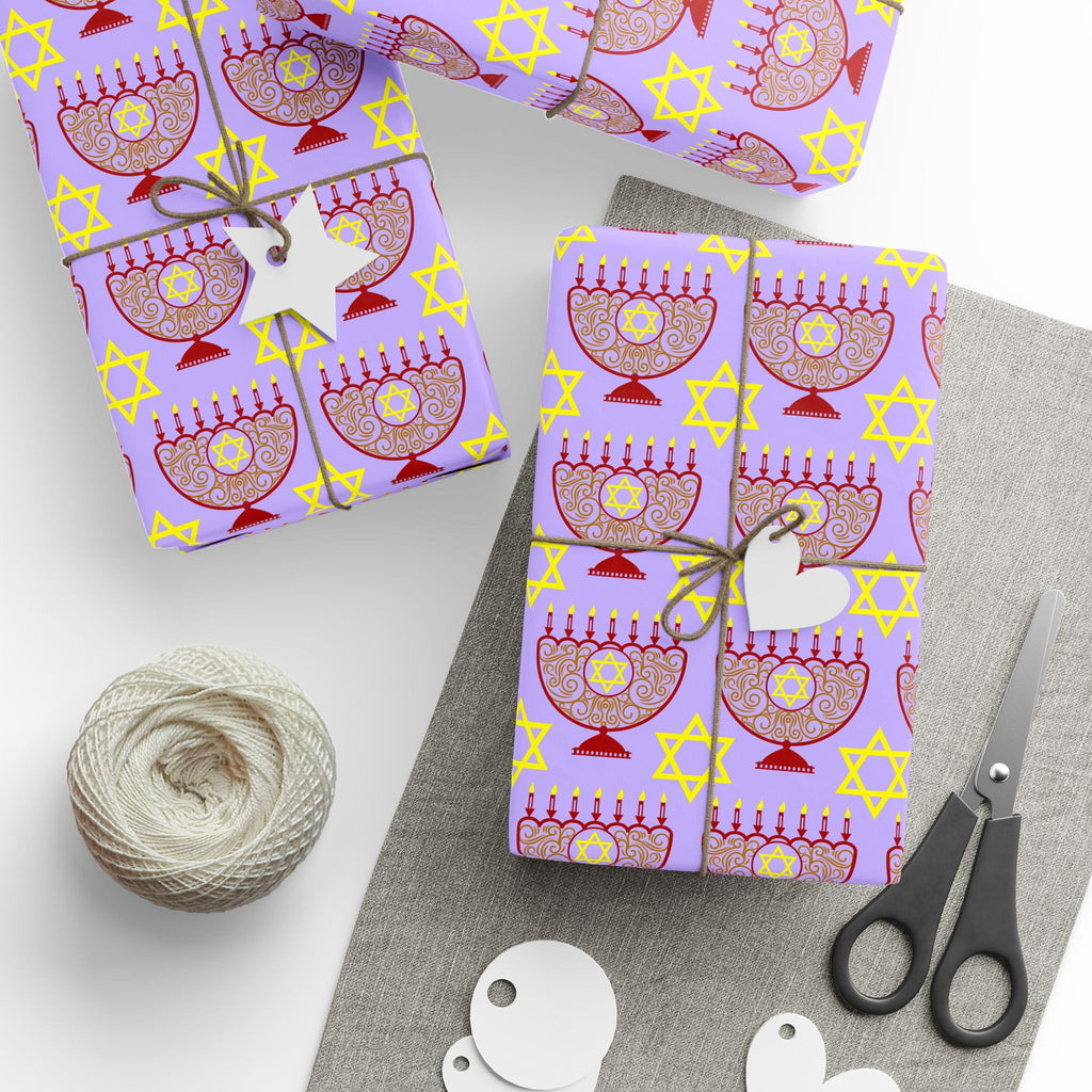 Hanukkah Holiday Poster Wrapping Paper | Holiday Gift Wrapping Paper Roll