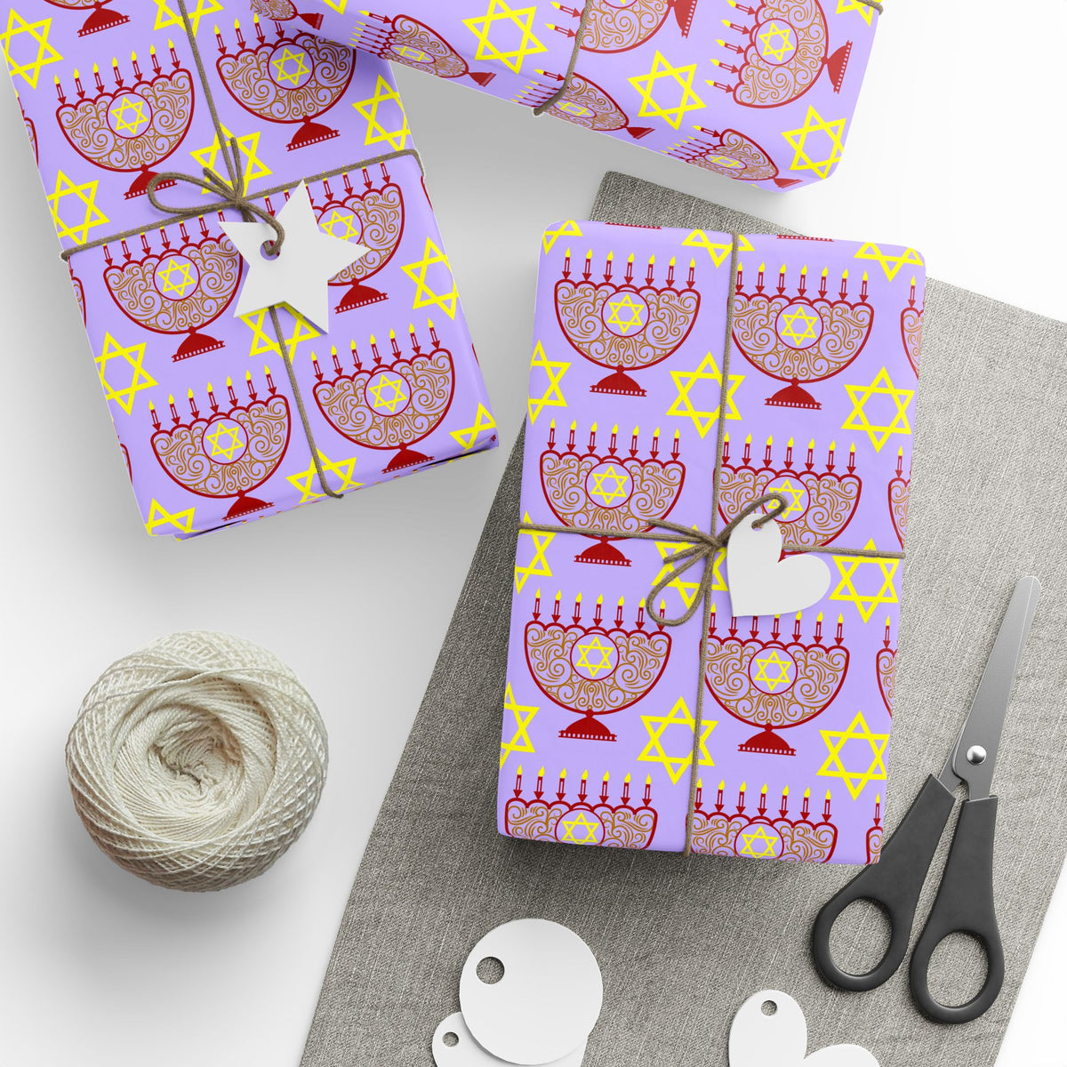Hanukkah Holiday Poster Wrapping Paper | Holiday Gift Wrapping Paper Roll