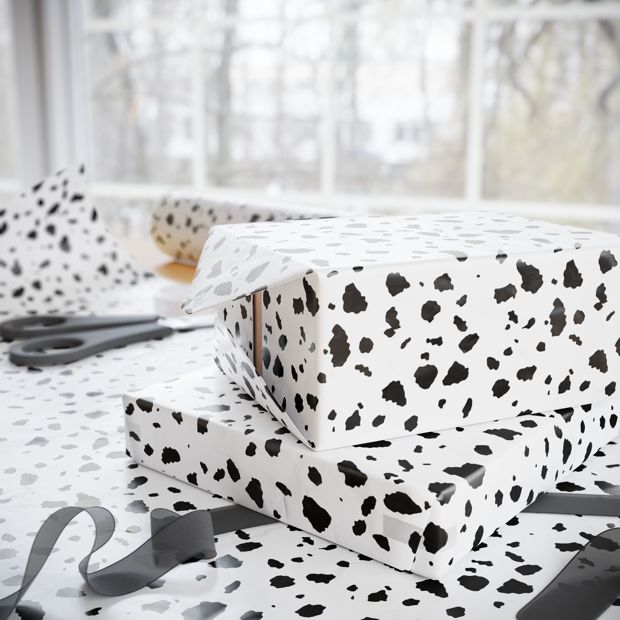 Animal Print Design 034 Cowhide Wrapping Paper - Holiday Gift Wrapping Paper Roll