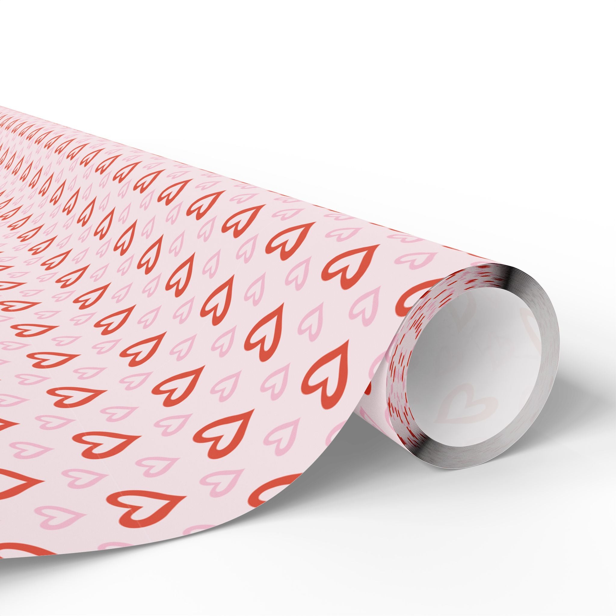 Valentine's Day Pastel Pinks Wrapping Paper | Holiday Gift Wrapping Paper Roll
