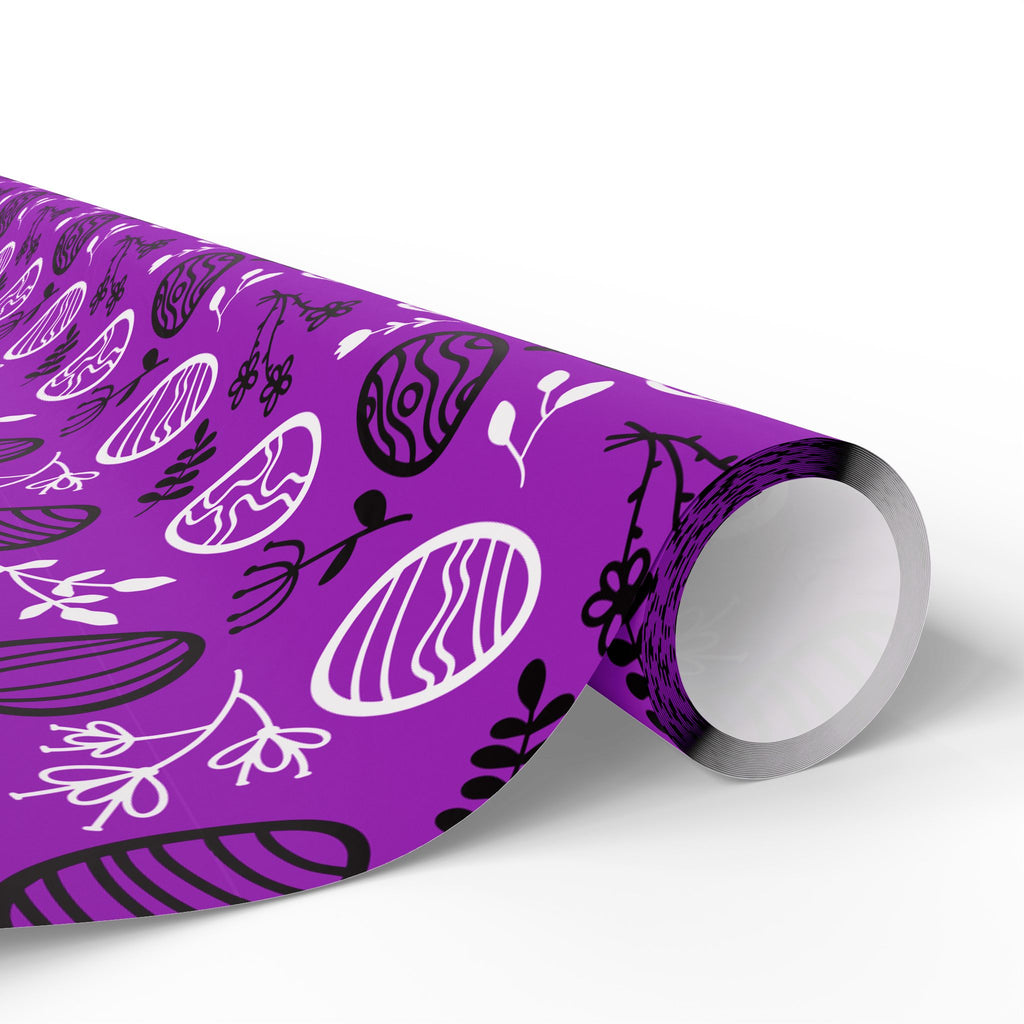 Easter Purple Sunday Wrapping Paper | Holiday Gift Wrapping Paper Roll