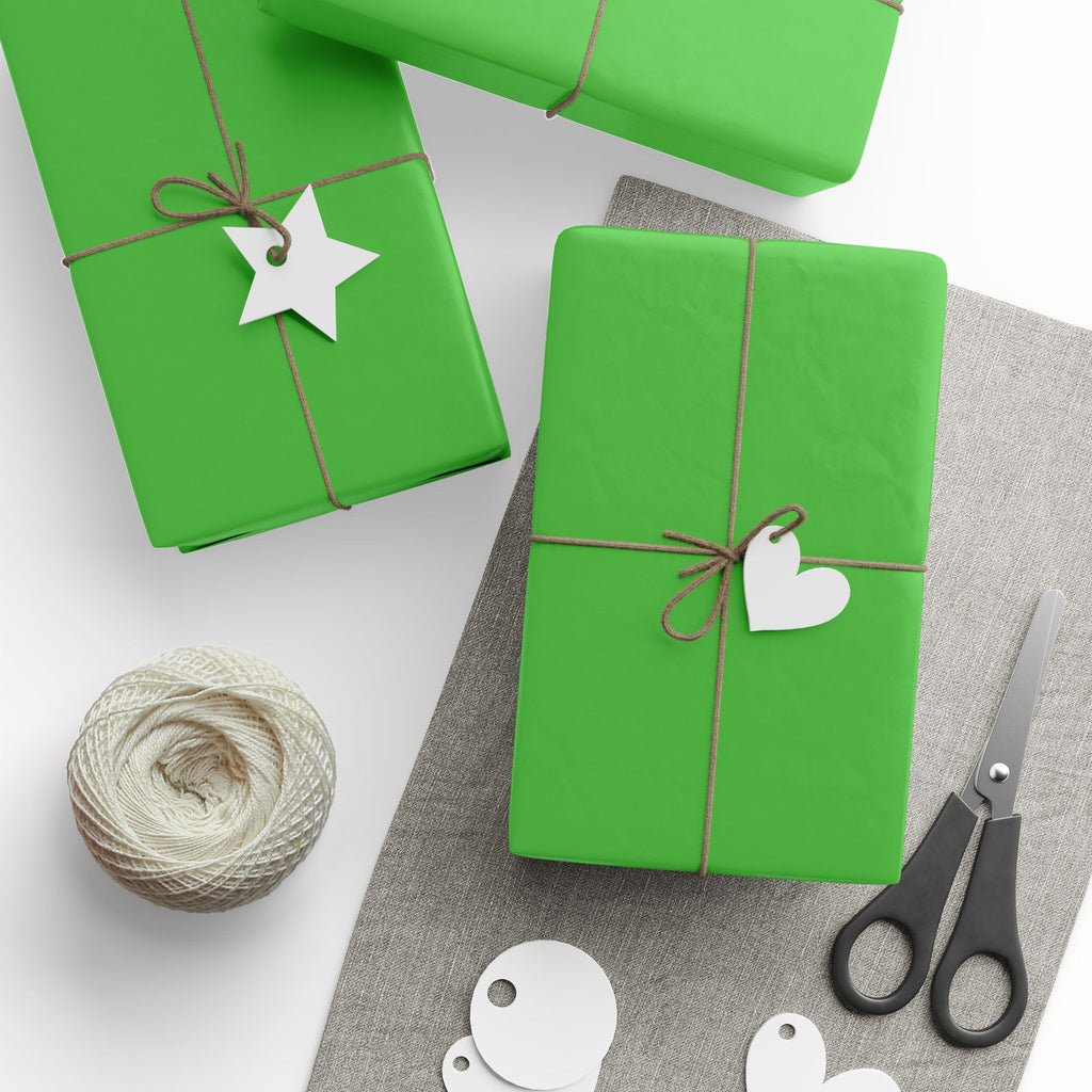 Solid Lime Wrapping Paper - Holiday Gift Wrapping Paper Roll