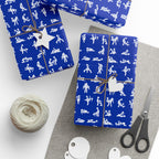 NSFW Stick Figure X Rated Fun on Blue Wrapping Paper - Holiday Gift Wrapping Paper Roll