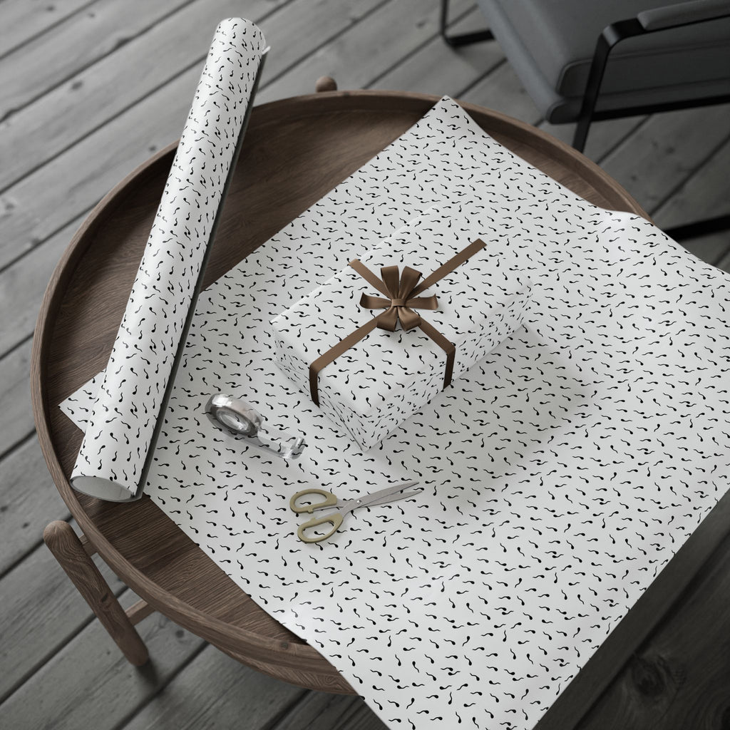 NSFW Late Night Swimmers on White Wrapping Paper - Holiday Gift Wrapping Paper Roll