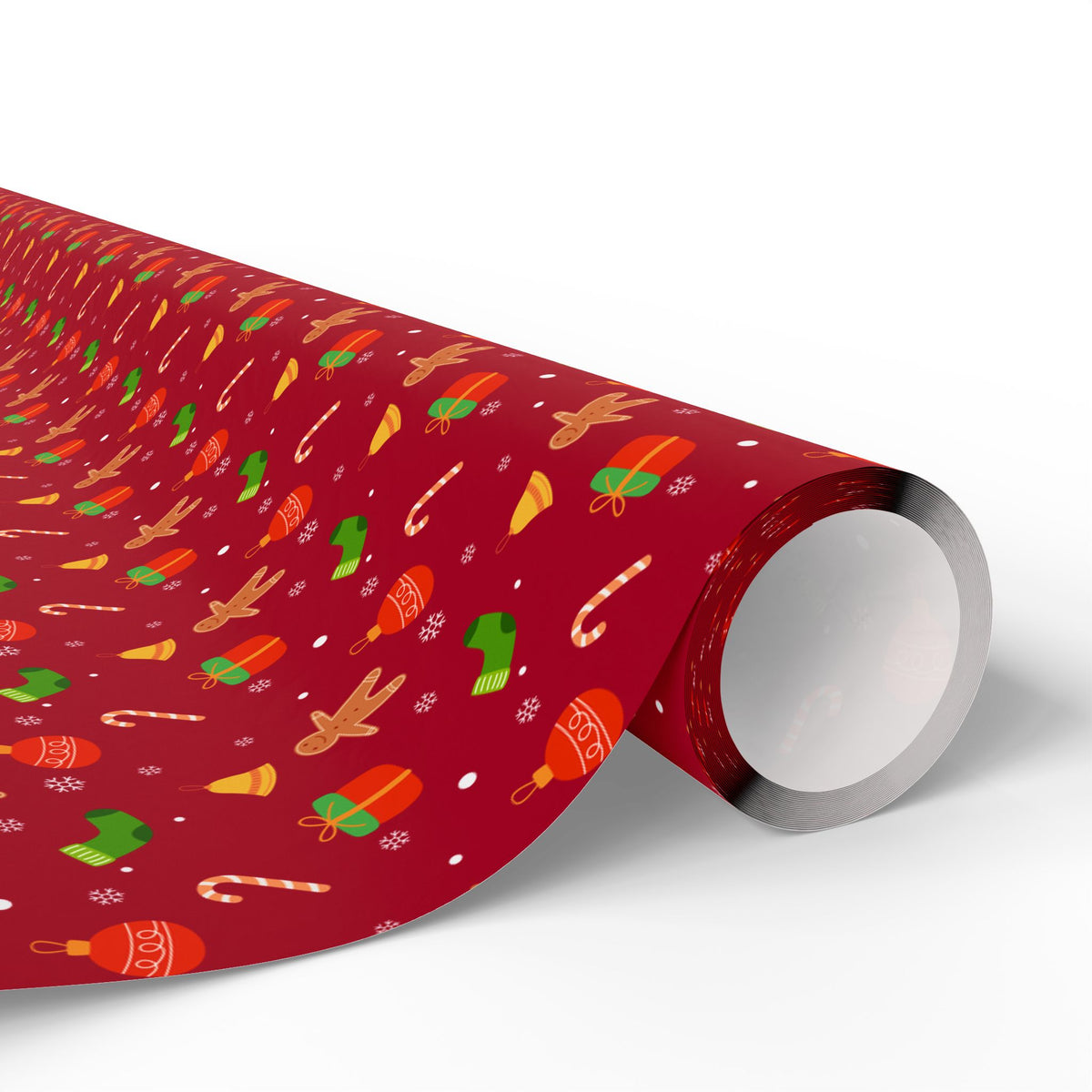 Christmas Gingerbread Ornaments Wrapping Paper | Holiday Gift Wrapping Paper Roll