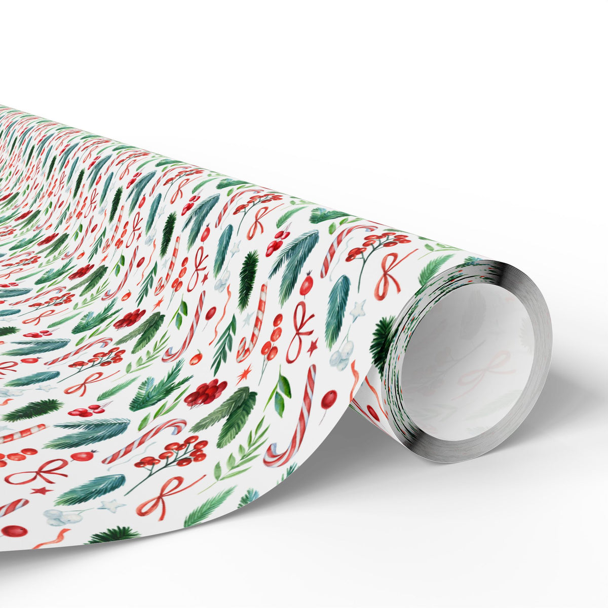 Christmas Spruce Branches Wrapping Paper | Holiday Gift Wrapping Paper Roll