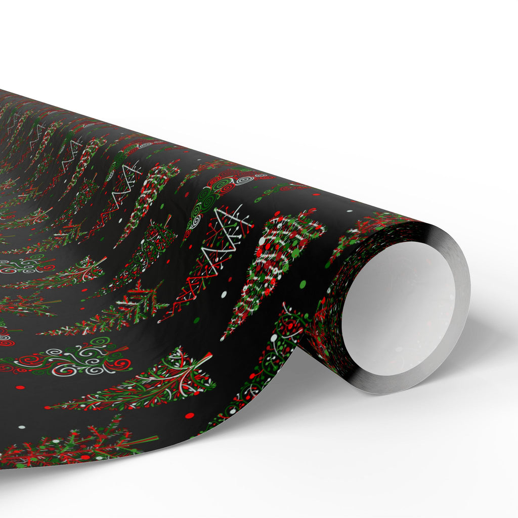Christmas Abstract Trees Wrapping Paper | Holiday Gift Wrapping Paper Roll