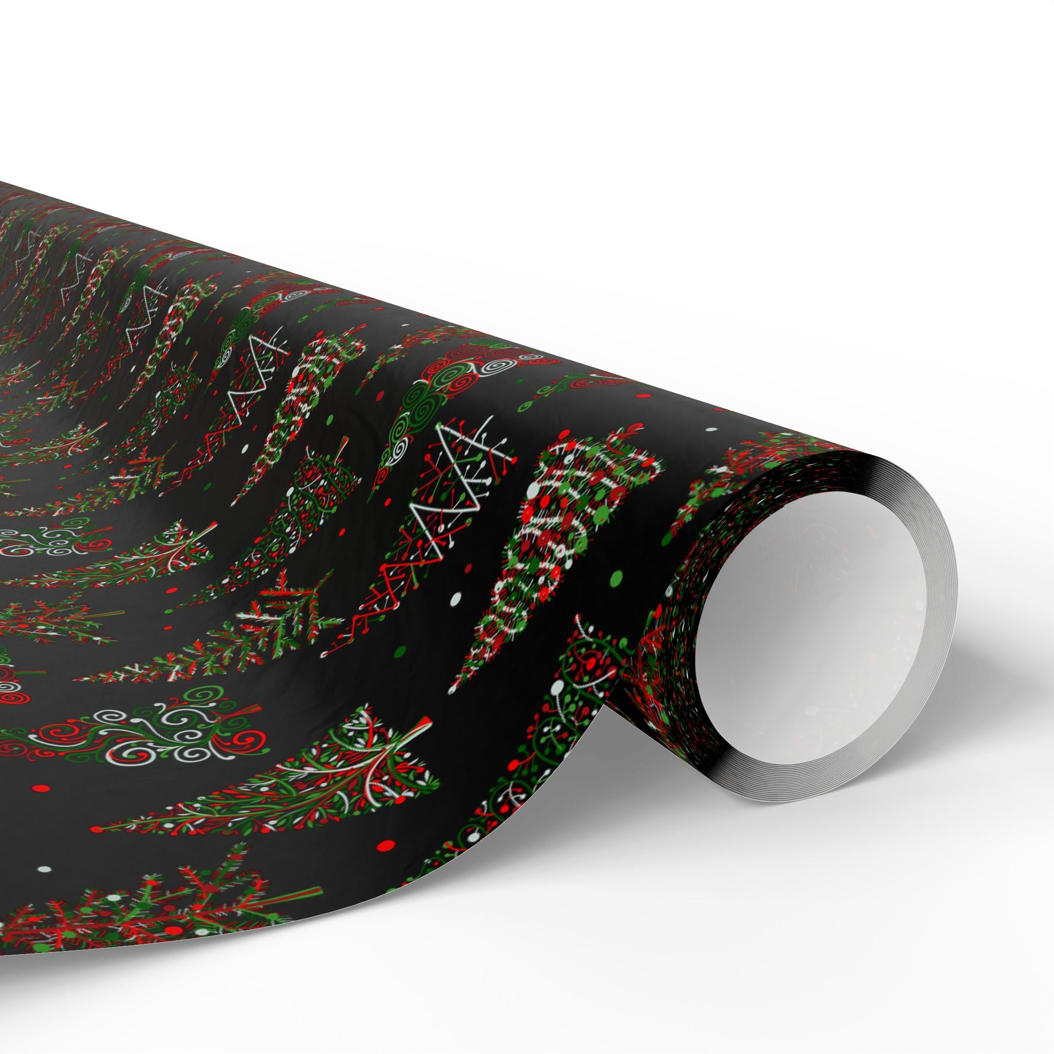 Christmas Abstract Trees Wrapping Paper | Holiday Gift Wrapping Paper Roll